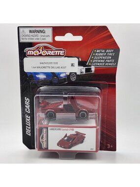 Majorette Lamborghini Countach LP400 Dark Red 1:64 Scale Diecast Deluxe Cars